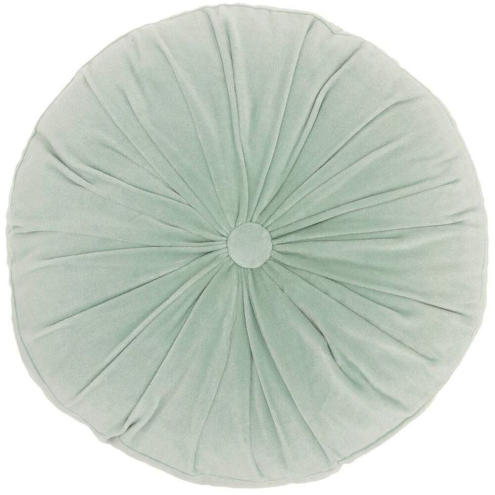 16" Ruched Velvet Round Throw Pillow Green - Mina Victory